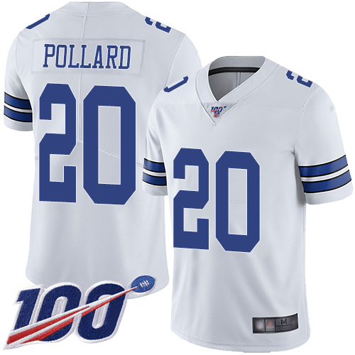 Men Dallas Cowboys Limited White Tony Pollard Road #20 100th Season Vapor Untouchable NFL Jersey